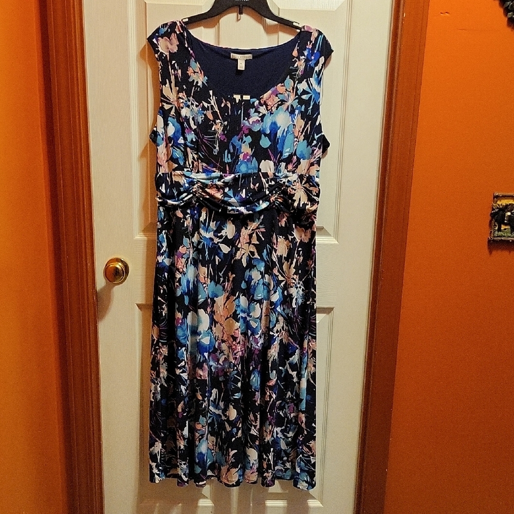 Dana Buchman Women's Floral Sleeveless Dress XL New W/Tags